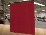 Economy Burgundy Curtain Panel/Partition, 15 H x 4½ W, Non-FR