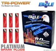 IGNITION LEADS & PLATINUM PLUGS - for Jaguar XJ6 4.2L Series I, II (AK6) TPH