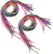 VALICLUD 64pcs Gradient Hair Wrap Strings for Braids Colorful DIY Hair Accessories for Ponytails Rainbow Braid Ornament Durable Design