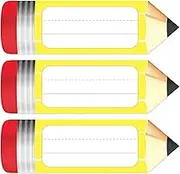 Lucleag 50 PCS Pencil Classroom Name Plates for Desk, Pencil Shaped Nameplates for Classroom Cubbies, Back to School Classrooms Name Plates Student Desk Name Tags for Teacher, 10 x 3 inch