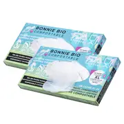 200x Bonnie Bio Compostable Disposable Catering/Food Preperation Gloves XL
