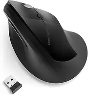 Kensington Wireless Ergonomic Vertical Mouse, Wireless Pro Fit Ergo Vertical Computer Mouse with Scroll Wheel, 4 DPI Assets & 6 Buttons, Includes 1 AA Battery, Black, K75501EU