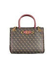 Guess Jeans ALBY Satchel Logo Handbag Women Brown
