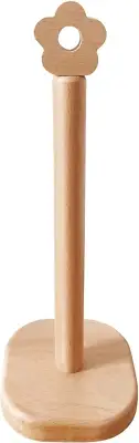 Paper Towel Holder, Wooden Kitchen Roll Stand Organizer Free Standing, Housewarm