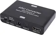 Digital HDMI ARC Converter, 192KHz DAC Digital to Analog Converter with 3.5mm and Optical Output, Designed for ARC Compatible TV