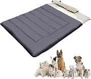 Travel Dog Bed | Dog Bed Mat with Pillow | Warm Waterproof Puppy Accessories for Camping Hiking Backpacking Indoor Outdoor Use