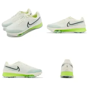 【NIKE 耐吉】高爾夫球鞋 Air ZM Infinity Tour Next% 男鞋 女鞋 寬楦 白 綠 氣墊 鞋釘(DM8446-131)