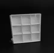50 WHITE CHOCOLATE BOX 12x12x3 CLEAR LID 9 Cavity Bay favour gift retail favour