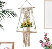 Boho Floating Shelves, Handmade Woven Tapestry, Rustic Wall Storage Rack, Macrame Decor Wall Organizer, Floating Shelf for Kitchen, Bohemian Wall Shelf, Bathroom Storage Organizer, Living Room Wall