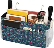 Caihoyu Bedside Pocket For Dorm Hanging Bag For Baby Bed for College Dorm Rooms Essentials, Hospital Bed Rails,Camp Winter Birds Pattern