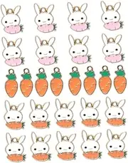 [Operitacx] Carrot Pendant Bead Earrings Charm Bracelet Necklace Charms Bunny Kit Bracelet Charms Earring Charms Jewelry Making Pendant Charm Necklace Carrot Charm Pendant