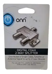 Digital Coax 2-way Splitter For Single Cable Satellite Antenna Tv 283779 New