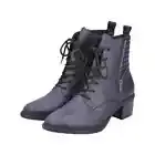 Rieker Women's 70101-14 Lace-Up Side-Zipped Block Heel Ankle Boots, Size EU 40