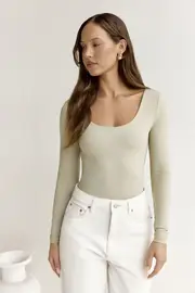 BASE Second Skin Long Sleeve Bodysuit Sage