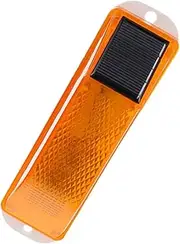 CHILDWEET Solar Warning Landscape Fence Lantern Lighting Emergency Light Firefly Lights Solar Outdoor Garden Edging Border Barrier Sensor Security Solar Lights Alarm PC Yellow
