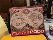 EuroGraphics Antique World Map Jigsaw Puzzle (2000-Piece) Made in USA Sealed