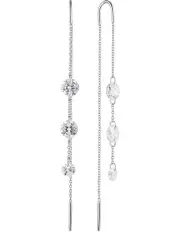 [Georgini] Mirage Ethereal White Cubic Zirconia Threader Earring in Silver