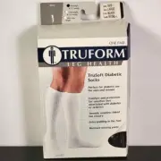 Medical Compression Socks 8-15 mmHg Truform TruSoft 1913 Black Large Knee High