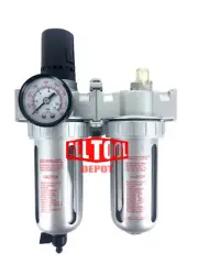 1/2" Mid Flow Air Moisture Filter Regulator Oiler Separator Lubricator Combo