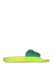 PRINCE Womens Green Logo Prism Round Toe Platform Slip On Slide Sandals 37