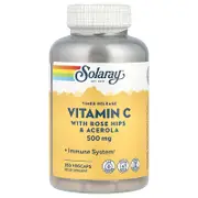 Solaray, Timed Release Vitamin C with Rose Hips & Acerola, 500 mg, 250 VegCaps