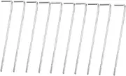 Abaodam 32Pcs Shaped Camping Tent Stakes Galvanized Safety Pegs for Secure Ground Anchoring Durable Iron Construction Essential Tent Accessories for