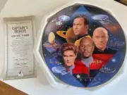 Star Trek Complete Collectors 7 Plates Set NEW , autographed with 24K gold