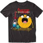 卡通動畫探險活寶ADVENTURE TIME阿寶FINN/老皮JAKE/泡泡糖公主/寒冰王圖案印花男士百分百純棉圓領短袖