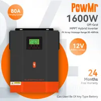 在飛比找蝦皮購物優惠-PowMr MPPT 1.6KW 純正弦波太陽能混合逆變器2