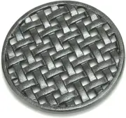 TWI-03 round Lattice Woodstove Tabletop Cast Iron Trivet, Black
