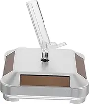 STOBAZA Display Stand Rotating Jewelry Stand Revolving Display Rack Rotating Cards Base Showcase Turntable Abs Silver