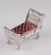 Sofa trinket box hand made by Keren Kopal & Austrian crystals Faberge