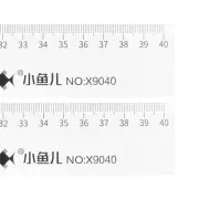 2pcs Straight Ruler 40cm Metric Clear Measuring Tool Transparent