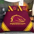 Brisbane Broncos Doona/Duvet Cover NRL King Double Queen Bedding Set Pillowcase
