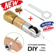 Leathercraft Lock Stitch Sewing Awl Thread Kit Stitch Needles Leather Craft ToDS