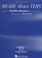 1982 Sheet Music ~ MORE THAN THIS ~ 10,000 Maniacs ~ NEW! Rare!