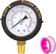 0-60psi Water Filter Pressure Gauge, Stainless Steel & Brass, Pool Pump Pressure Indicator, Aquarium & Spa Filter, Air & Water Systems