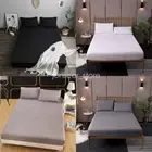 Bed Fitted Sheet Slipcover Protector Stretch Solid Dustproof Mattress Cover