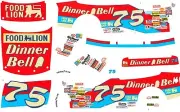 #75 Joe Ruttman Dinner Bell 1/43rd Scale Slot Car Waterslide Decals