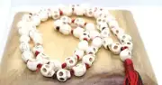 KAPALA KALI Mala, Skull shape Howlite Mala 54 +1 Beads, Skull Prayer Tantra Yoga