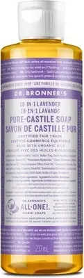 Dr. Bronner's - Pure-Castile Liquid Soap (Lavender, 8 ounce) - Made with Organic