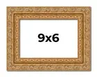 9x6 Frame Gold Ornate Solid Wood Picture Frame | 2 Inch Moulding Width | Firman