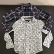 Cody James shirt boys western Plaid Toddler Size 2T Blue pearl snap rodeo (2)
