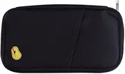 [Generic] Multi-Functional Travel Passport Package Credit ID Card Cash Wallet Multicolor Holder Case Document Storage Bag Purse Documents Zipper Organizer Sex Black One Size