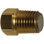 10604 Fusible Pipe Plug, 3/8 in SAE 45 deg Flared, Brass