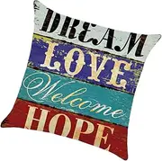HOLIDYOYO Throw Pillow Case with Delicate Pattern Elegant Linen Cushion Cover for Sofa Bench and Home Pillow Core Not Included