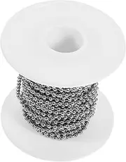 Garneck 1 Roll Stainless Steel Bead Chain Metal Ball Chain for DIY Keychains Dog Tags and Craft Decoration Durable