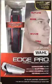 Wahl Edge Pro Corded Hair/Beard Trimmer Edge Lining Precision Grooming Blade New