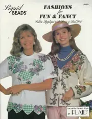 Liquid Beads Fashions for Fun & Fancy Fabric Applique Painting Patterns Vintage