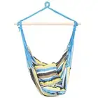 Cotton/Polyester Hammock Chair with Double Cushions - Multi-Color by Sunnydaze